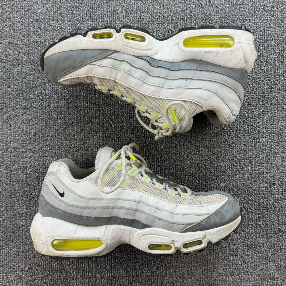 Nike Air Max 95 Recraft (GS) Youth Size 7Y White/Gray/Lime Athletic Shoes